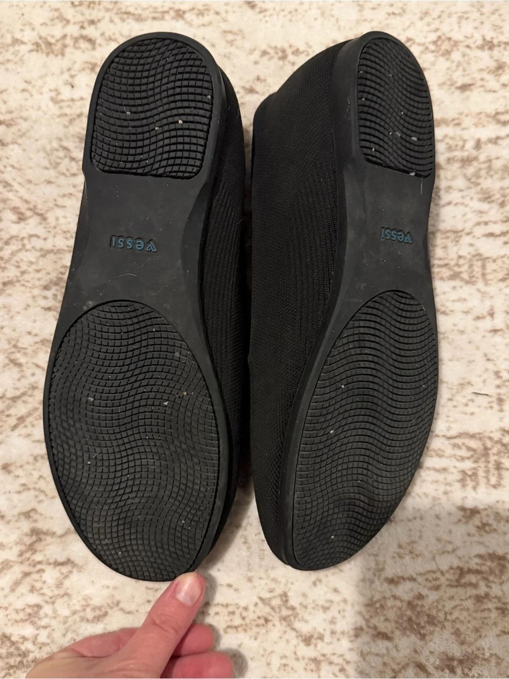 Vessi black slip